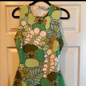 ZARA Green Floral Mini Dress